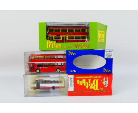 Britbus - Three boxed Limited Edition diecast 1:76 model buses from Britbus. Lot consists of a Yorkshire Traction Metrorider 