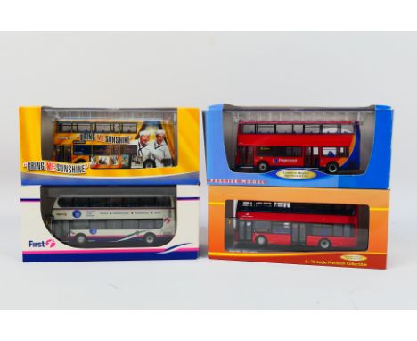 Creative Master Northcord Ltd (CMNL) - Four boxed 1:76 scale diecast model buses from CMNL. Lot consists of UKBUS 9001 Scania