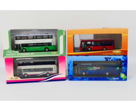 Creative Master Northcord Ltd (CMNL) - Four boxed 1:76 scale diecast model buses from CMNL. Lot consists of UKBUS 4013 Volvo 