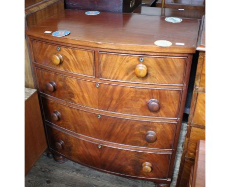 A Victorian mahogany bow front chest