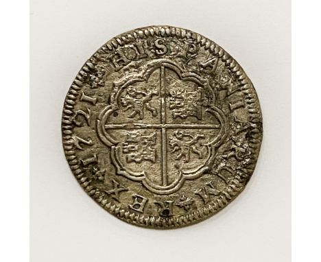 SPANISH SILVER COIN 1721