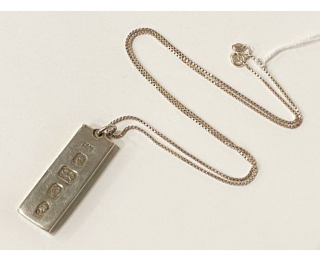 H/M SILVER IN GOT WITH 22'' SILVER CHAIN - 35 GRAMS