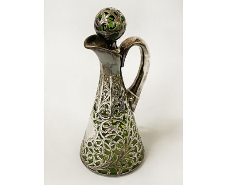 HM SILVER INLAID WATER JUG - 23 CMS (H)