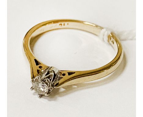 GOLD &amp; DIAMOND RING SIZE M