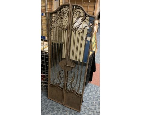 CAST IRON GATE GARDEN MIRROR