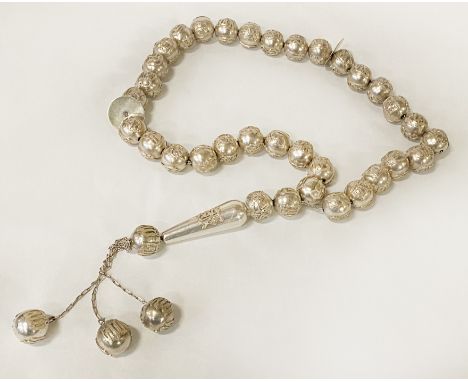ISLAMIC MISBAHA 31 BEADS IN SOLID SILVER WEIGHT 1.400 GRAMS