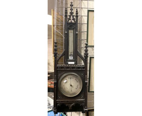 CARVED BAROMETER (A/F)