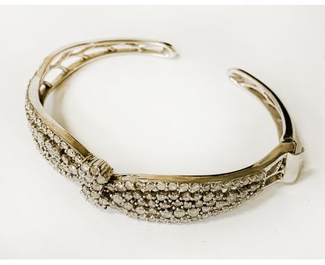 SILVER AND DIAMOND BRACELET 