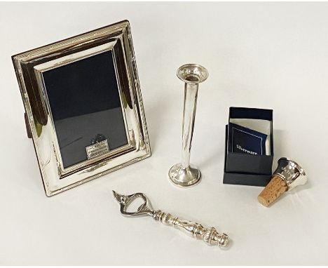 HM SILVER WINE STOPPER BOTTLE OPENER, POSY VASE &amp; PHOTO FRAME