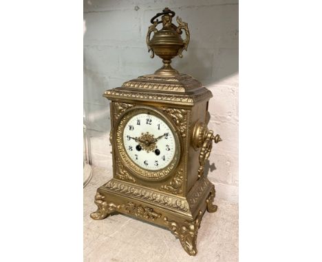ORNATE MANTLE CLOCK WITH KEY