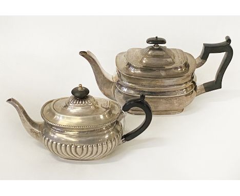 2 H/M SILVER TEAPOTS 36OZ (1138 GRAMS) APPROX