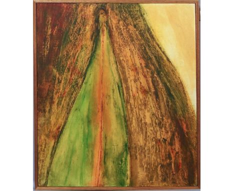 Lizelle van den Berg, South African b.1976- Abstract; mixed media on linen, laid down on board, 70x60cm: together with two ot