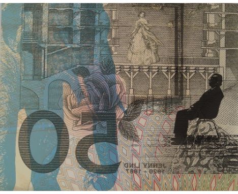 British School, late 20th/early 21st century- Abstract bank notes; offset lithographs printed in colours laid on aluminum, fo