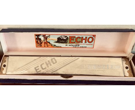 HOHNER 'ECHO' HARMONICA, APPROX 19cm LONG