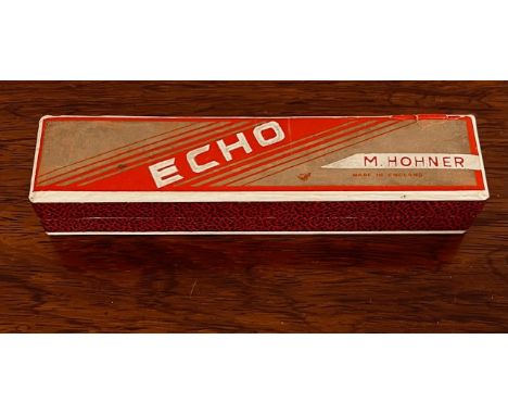 HOHNER THE ECHO HARMONICA, BOXED, APPROX 16cm LONG
AS NEW