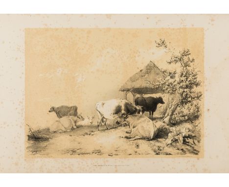 Cooper (Thomas Sidney) Thirty-Four Subjects of Cattle &amp;.c. Designs for Pictures, tinted lithograph title and 33 plates, 1