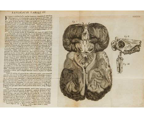 Ear, Nose &amp; Throat.- Duverney (Guichard Joseph) Tractatus de organo auditus..., first edition in Latin, 16 folding engrav