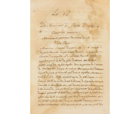 NO RESERVE Jansenist.- [Doyen (Barthélemy, Jansenist Priest, 1695-1772)] La Vie de Monsieur de Paris diacre [du diocese de Pa