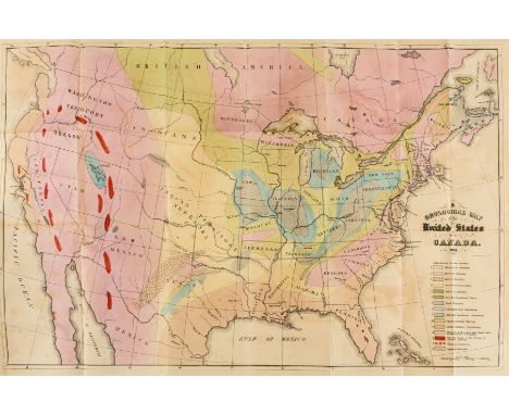 Geology.- Hitchcock (Charles Henry) Outline of the Geology of the Globe, and of the United States in Particular, first Englis