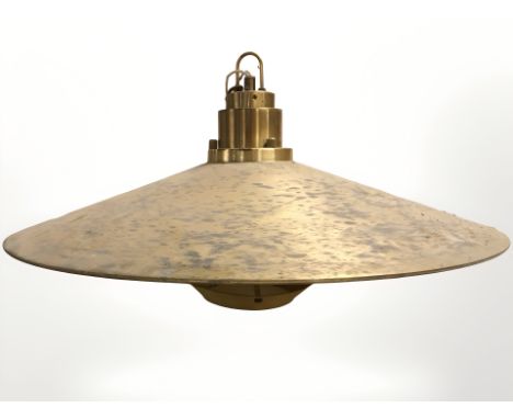 A 20th century Scandinavian conical light fitting, diameter 55 cm.