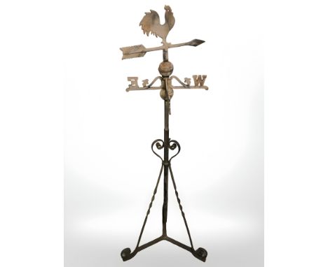 A wrought iron weather vane (as found) 