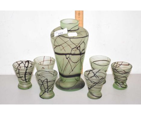 Group of three decanters and a carafe