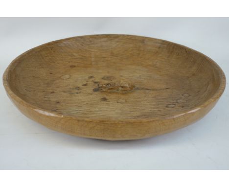 Yorkshire oak - 'Mouseman' adzed fruit bowl, by Robert Thompson of Kilburn  Condition Report Click here for further images, c