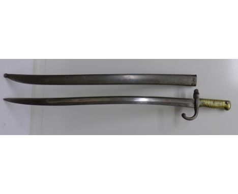 A French bayonet with scabbard, G93507