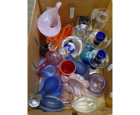 A collection of glass, Caithness, Langham, Dartington, LSA Krosno, etc.