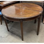 A pair of mahogany D end tables,