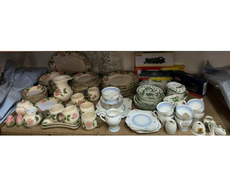 A Bell china bone china part tea set together with another part tea and dinner service and a floral decorated pattern part di