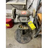 Dayton Double End Bench Grinder, Catalog 4Z123, Single-Phase, 1/3 HP, 115 V, w/ Metal Stand