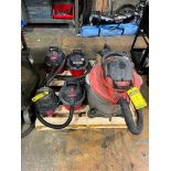 Skid of Assorted Wet/Dry Vacuums; (1) Ridgid 16-Gallon, (3) Craftsman, (1) Dayton, (1) Stinger