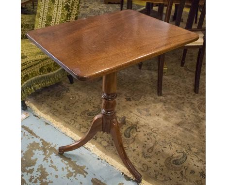 LAMP TABLE, Regency mahogany, on a turned column with a tripod base, 60cm x 47cm x 77cm H. 