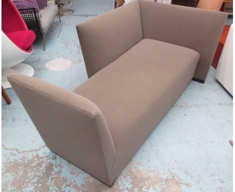 DONGIA SOFA/DAY BED, of asymmetric form, 212cm L x 78cm H x 102cm. (with faults)