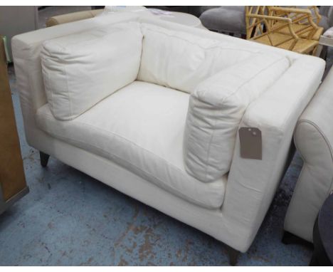 FATBOY SOFA, in neutral fabric on rounded supports,120cm W.