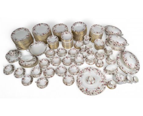 An enormous collection of Minton 'Ancestral' pattern S367 bone china, to include: [a] Two large lidded vegetable tureens&nbsp