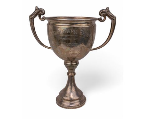 A silver trophy for the Ayr Flower Show hallmarked Birmingham, 1959  Weight: Approximately 706 grams