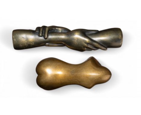 Philippe Cot (French, b. 1971) An abstract female nude Bronze Signed 'Cot 97'&nbsp; Edition 1/8  Together with a bronze of tw