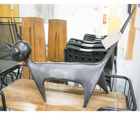 BRONZE CAT, contemporary style, 85cm L.