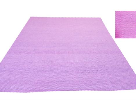 HERRINGBONE JUTE CARPET, 300cm x 245cm, vibrant pink and purple design.