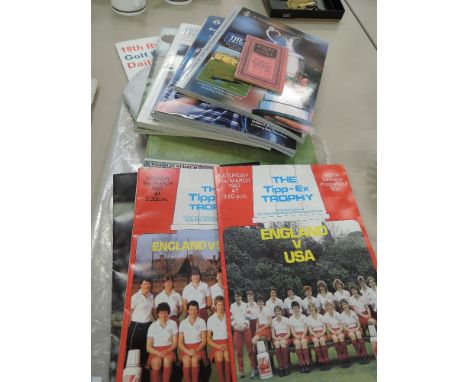 A selection of vintage hockey and golf programmes
