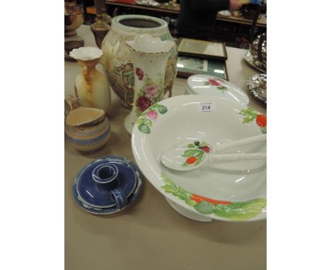 A selection of ceramics including Carltonware salad bowl and tongs etc