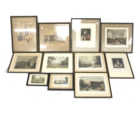 A collection of 19th century and later prints, mostly architectural. Max. 31cm x 26cm