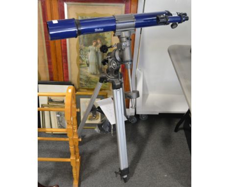 SKYLUX Telescope, on tripod stand, Equatiorial mounting, accessories.