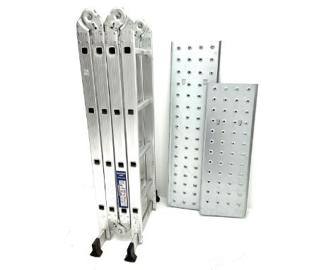 Folding multi purpose platform ladder (extended length 438cm)