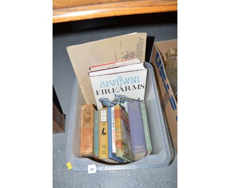 A collection of sporting books: various firearm and supporting subjects; and copies of the plans for the Blue Prints, for HMS