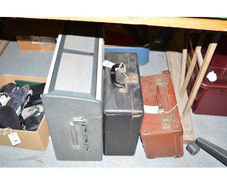 A Bush Monarch record player, type SRT41; together with a typewriter and a picnic set. (3)  