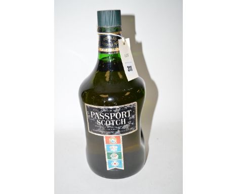 A half gallon of Passport Blended Scotch Whisky in a single bottle, by William Longmore & Co. Ltd. Keith Scotland.