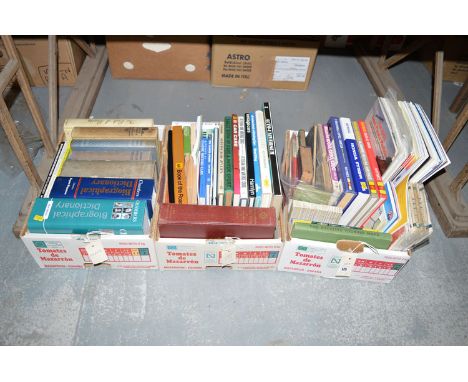 Motoring interest: to include books on vintage cars, car manuals, road maps; together with Chambers Dictionary, etc in three 
